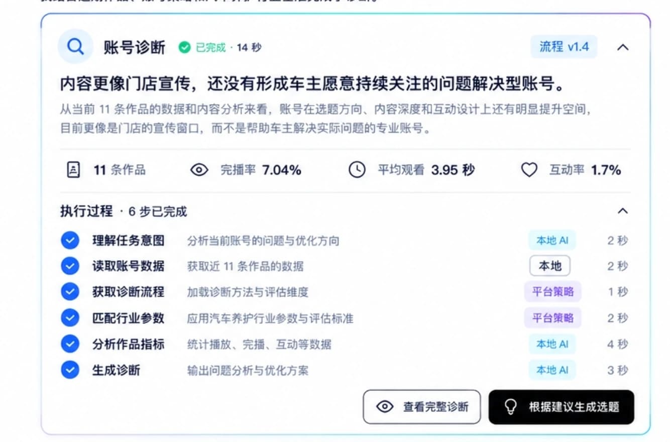 诊断结论与执行过程
