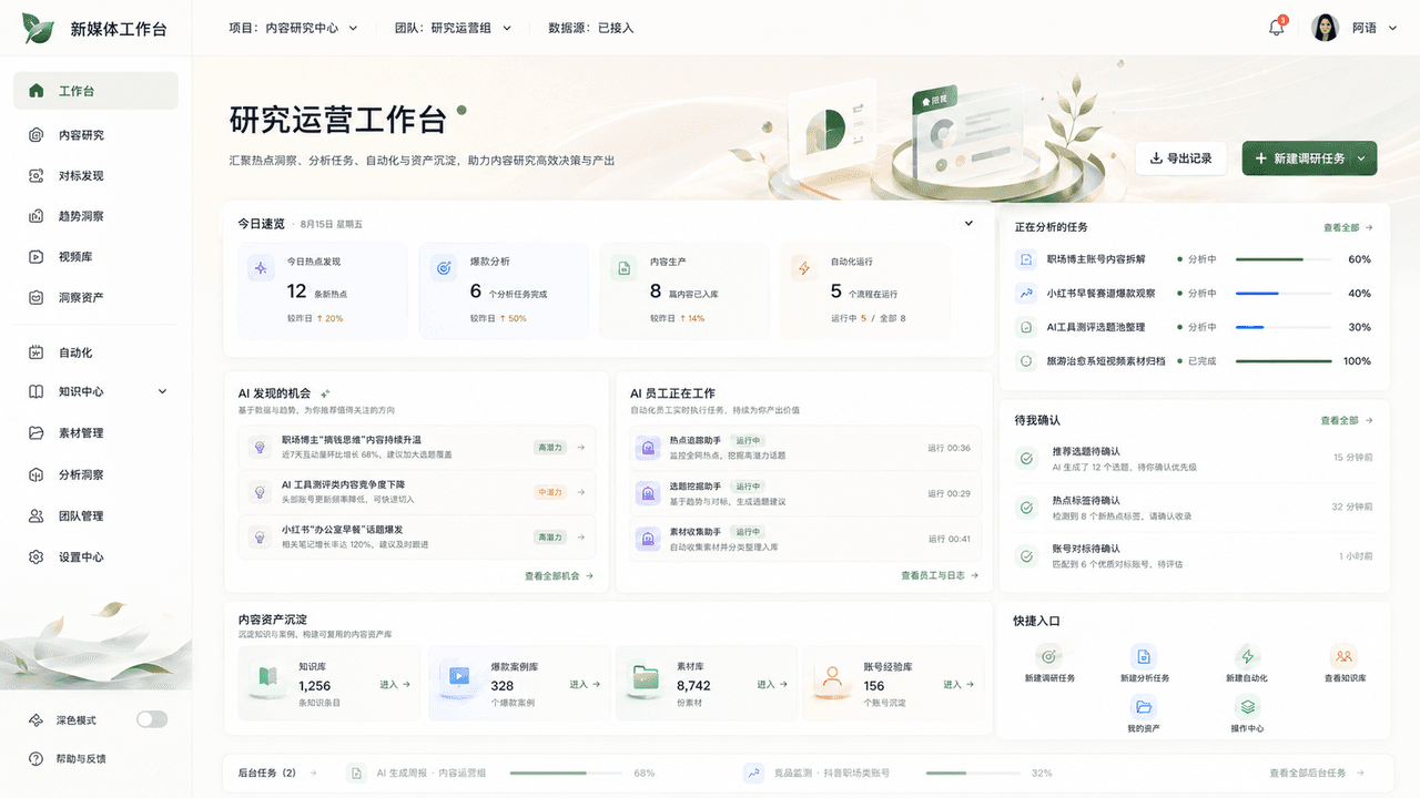 账号运营工作台